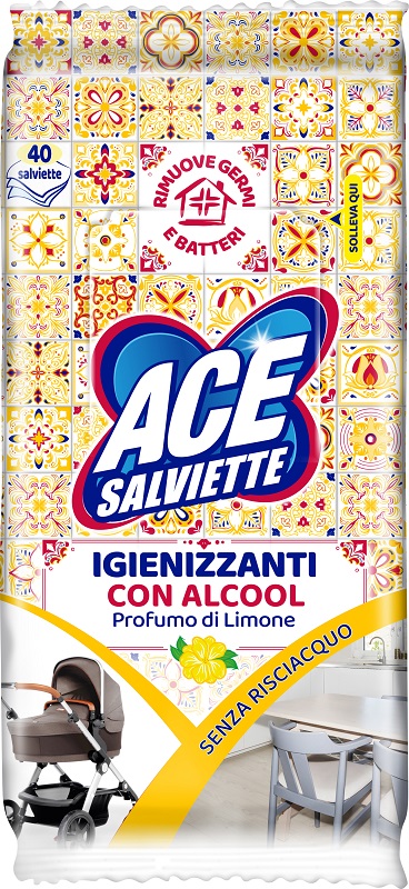 ACE SALVIETTE IGIENIZZANTI SGRASSANTI 40 PEZZI - Pharmaleader