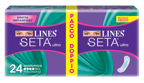 LINES SETA ULTRA ASSORBENTE ANATOMICO 24 PEZZI - Pharmaleader