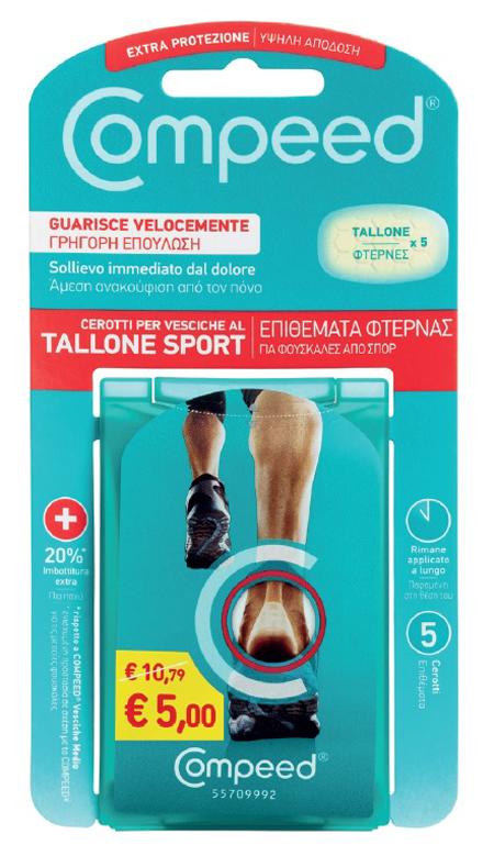 COMPEED CEROTTI PER VESCICHE AL TALLONE SPORT 5 PEZZI PROMO 5 EURO - Pharmaleader