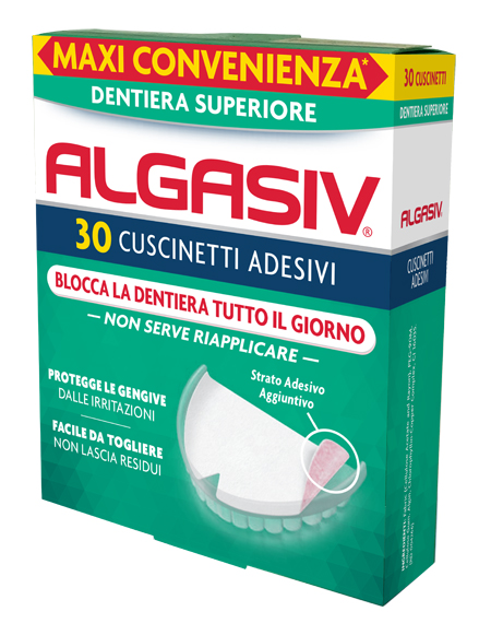 ALGASIV ADESIVO PER PROTESI DENTARIA SUPERIORE 30 PEZZI - Pharmaleader