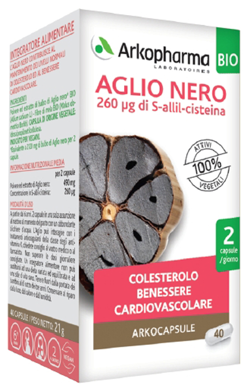 ARKOCAPSULE AGLIO NERO BIO 40 CAPSULE - Pharmaleader