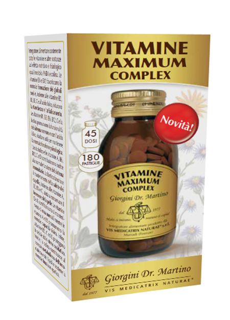 VITAMINE MAXIMUM COMPLEX 180 PASTIGLIE - Pharmaleader