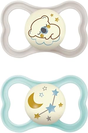 MAM AIR NIGHT SUCCHIETTO 16+ MESI SILICONE NEUTRO 2 PEZZI - Pharmaleader