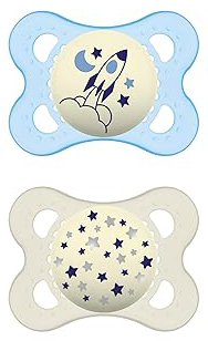 MAM SUCCHIETTO ORIGINAL NIGHT 2-6 MESI SILICONE MASCHIO 2 PEZZI - Pharmaleader