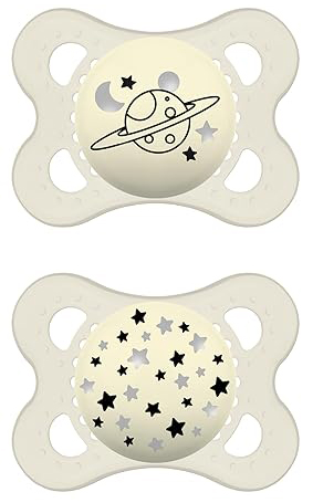 MAM SUCCHIETTO ORIGINAL NIGHT 2-6 MESI SILICONE NEUTRO 2 PEZZI - Pharmaleader