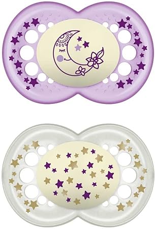 MAM SUCCHIETTO ORIGINAL NIGHT 6+ MESI SILICONE FEMMINA 2 PEZZI - Pharmaleader