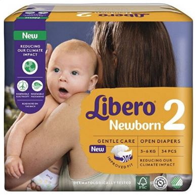 LIBERO NEWBORN PANNOLINO PER BAMBINO TAGLIA 2 3-6 34 PEZZI - Pharmaleader