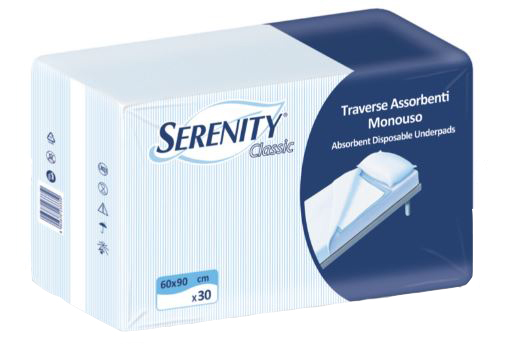 TRAVERSA SALVAMATERASSO PER INCONTINENZA SERENITY RELAX 60X90 CM 30 PEZZI - Pharmaleader