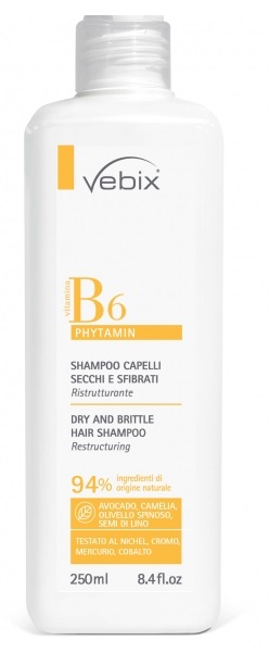 VEBIX PHYTAMIN B6 SHAMPOO CAPELLI SECCHI SFIBRATI RISTRUTTURANTE 250 ML - Pharmaleader