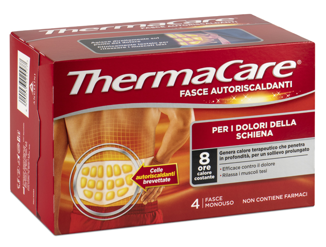 FASCIA AUTORISCALDANTE A CALORE TERAPEUTICO THERMACARE SCHIENA 4 PEZZI  - Pharmaleader