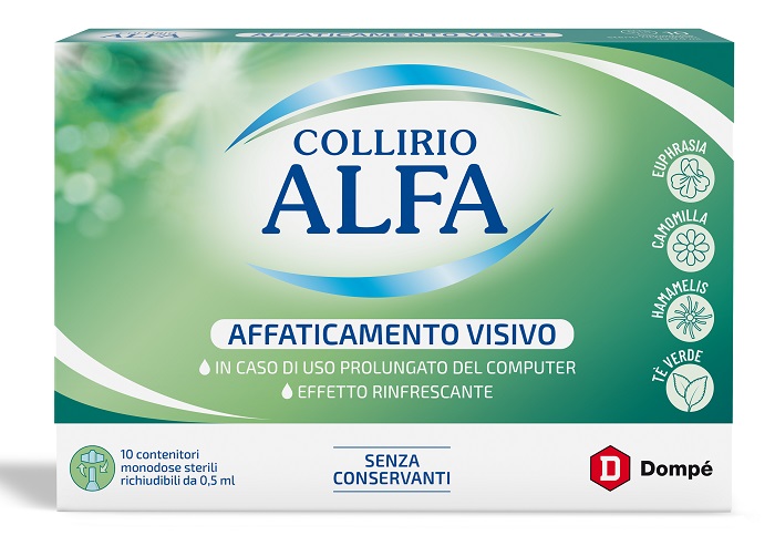 COLLIRIO ALFA AFFATICAMENTO VISIVO 10 PEZZI MONODOSE - Pharmaleader