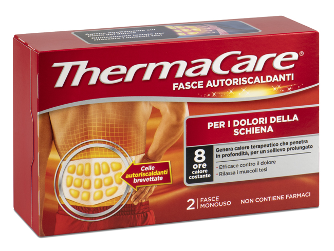 FASCIA AUTORISCALDANTE A CALORE TERAPEUTICO THERMACARE SCHIENA 2 PEZZI - Pharmaleader