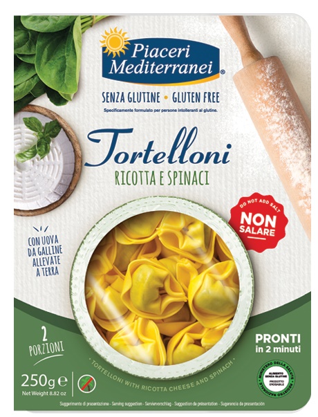 PIACERI MEDITERRANEI TORTELLONI RICOTTA SPINACI 250 G - Pharmaleader