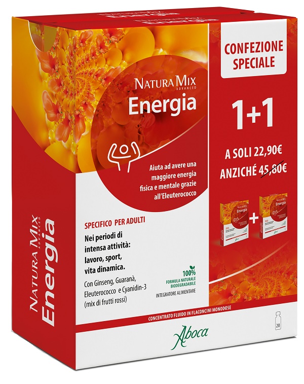 NATURA MIX ADVANCED ENERGIA 10 + 10 FLACONCINI CONFEZIONE SPECIALE - Pharmaleader