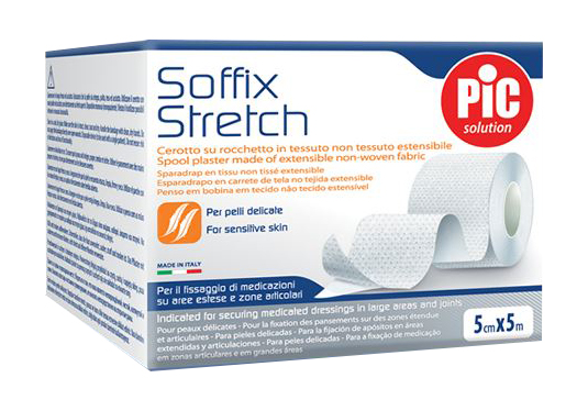 CEROTTO IN ROCCHETTO SOFFIX STRETCH 5X500 CM CON FUSTELLA - Pharmaleader