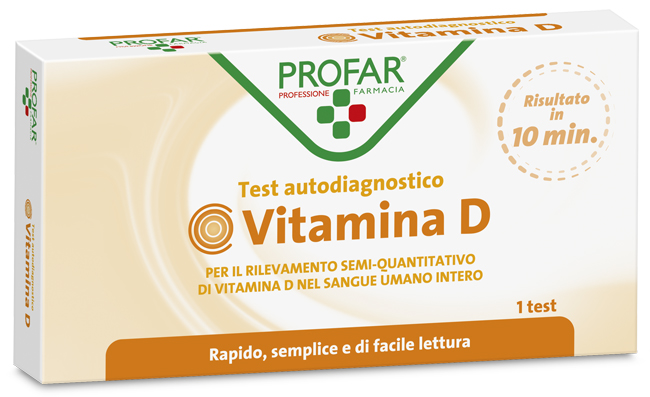 PROFAR TEST VITAMINA D RILEVAZIONE SEMI-QUANTITATIVA VITAMINA D NEL SANGUE UMANO INTERO 1 PEZZO - Pharmaleader