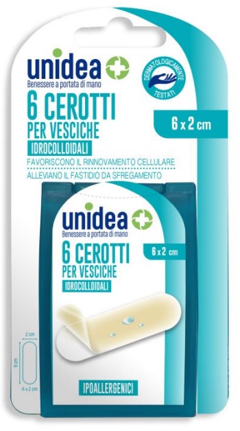 CEROTTO IDROCOLLOIDALE MEDI UNIDEA PER VESCICHE 6X2 CM 6 PEZZI - Pharmaleader