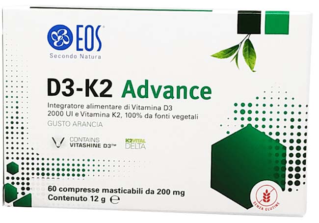 EOS D3 K2 ADVANCE 60 COMPRESSE MASTICABILI - Pharmaleader