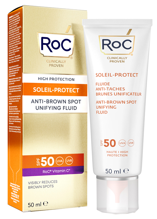 ROC FLUIDO SOLARE VISO SPF 50+ ANTIMACCHIE BRUNE  50 ML - Pharmaleader