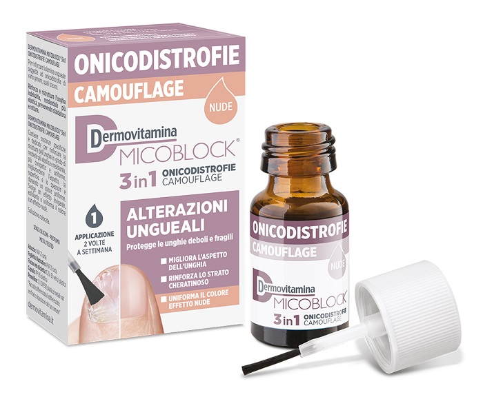 DERMOVITAMINA MICOBLOCK 3 IN 1 ONICODISTROFIE CAMOUFLAGE 8 ML NUDE - Pharmaleader