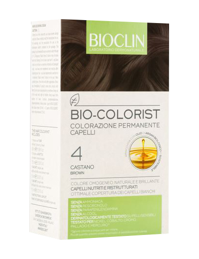 BIOCLIN BIO COLOR FAST&PERFECTION 4,0 CASTANO CREMA COLORANTE 60 ML + RIVELATORE IN CREMA 60 ML + BIO COLOR SHAMPOO 10 ML + BIO COLOR MASCHERA 10 ML - Pharmaleader