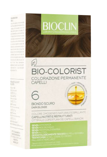 BIOCLIN BIO COLOR FAST&PERFECTION 6,0 BIONDO SCURO CREMA COLORANTE 60 ML + RIVELATORE IN CREMA 60 ML + BIO COLOR SHAMPOO 10 ML + BIO COLOR MASCHERA 10 ML - Pharmaleader