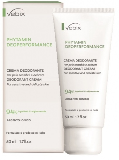 VEBIX PHYTAMIN E DEO PERFORMANCE CREMA DEO 72H-50ML SALI DI ARGENTO - Pharmaleader