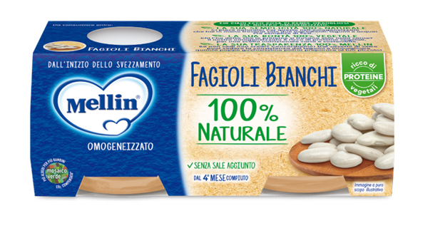 MELLIN OMOGENEIZZATO FAGIOLI BIANCHI 2 X 80 G - Pharmaleader