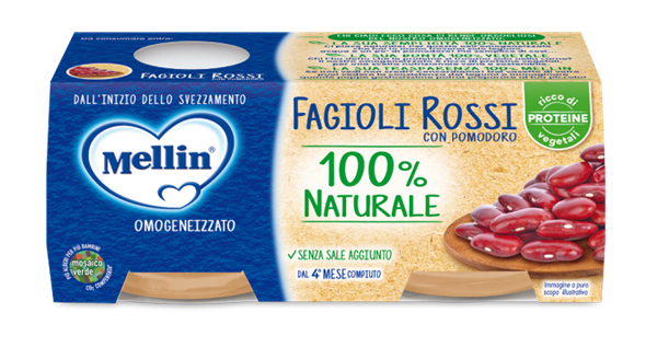 MELLIN OMOGENEIZZATO FAGIOLI ROSSI 2 X 80 G - Pharmaleader