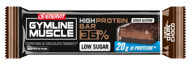 ENERVIT GYMLINE PROTEIN BAR 36% BARRETTA DARK CHOCOLATE 55 G - Pharmaleader
