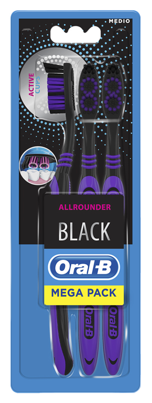ORALB ALL ROUNDER BLACK SPAZZOLINO MANUALE 3 PEZZI - Pharmaleader