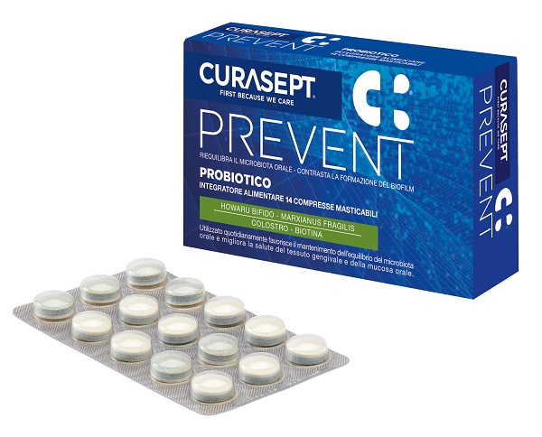 CURASEPT PREVENT PROBIOTICO 14 COMPRESSE MASTICABILI - Pharmaleader