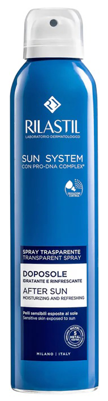 RILASTIL SUN SYSTEM DOPOSOLE SPRAY TRASPARENTE DOPOSOLE IDRATANTE E RINFRESCANTE 200 ML - Pharmaleader