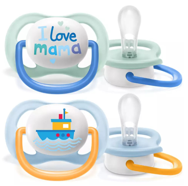 AVENT ULTRA AIR SUCCHIETTO MAMA/BOAT MASCHIO 0-6 MESI 2 PEZZI - Pharmaleader