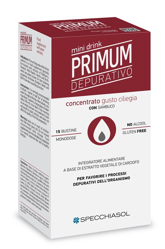 PRIMUM DEPURATIVO MINIDRINK CILIEGIA 15 STICK DA 10 ML - Pharmaleader