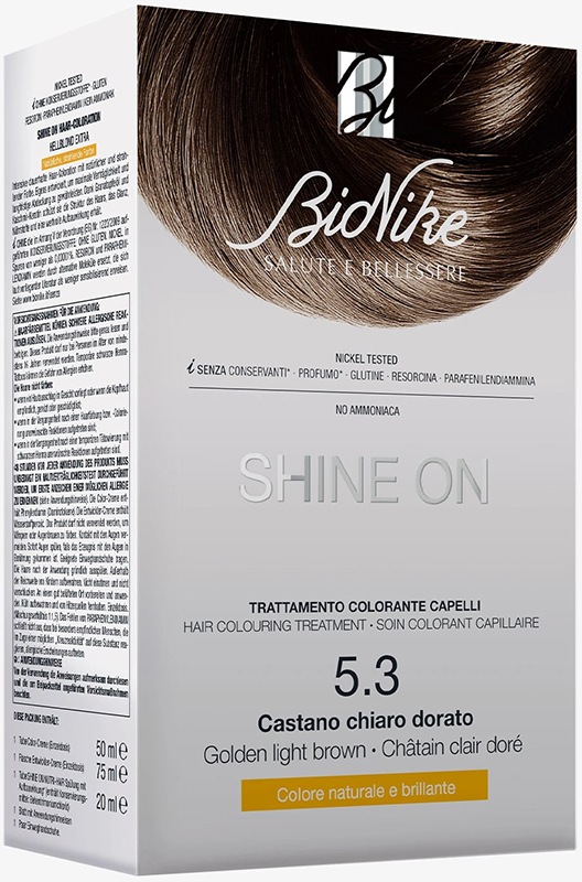 SHINE ON CASTANO CHIARO DORATO 5,3 FLACONE 75 ML + TUBO 50 ML - Pharmaleader