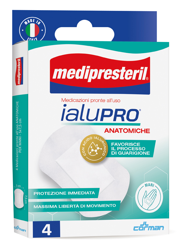 MEDIPRESTERIL IALUPRO MANI 5X7,5 CM 4 PEZZI - Pharmaleader