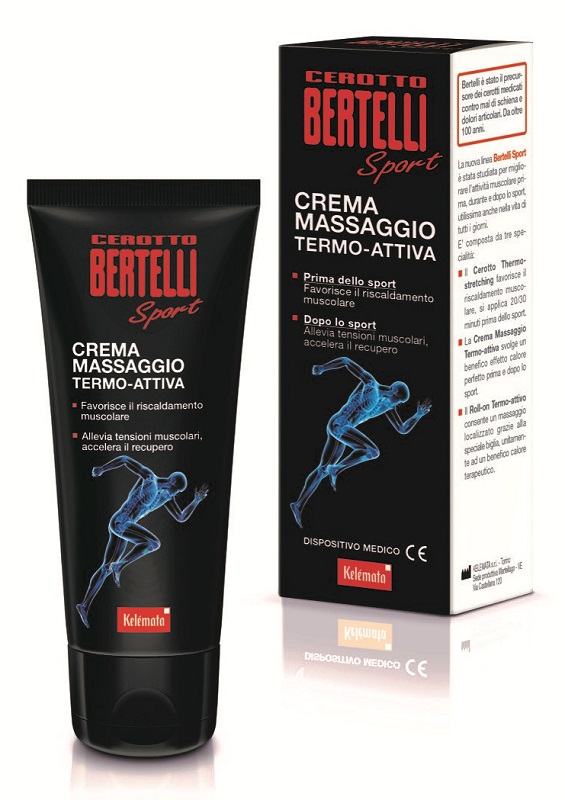 BERTELLI CEROTTO SPORT CREMA MASSAGGIO TERMO ATTIVA 75 ML - Pharmaleader