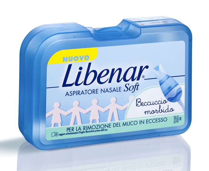 ASPIRATORE NASALE SOFT LIBENAR + 5 FILTRI CON BECCUCCIO ULTRA FLESSIBILE - Pharmaleader