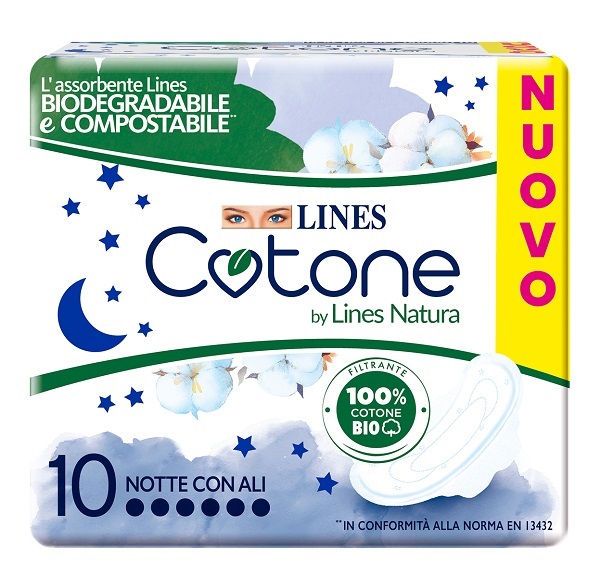LINES COTONE BIO ULTRA NOTTE 10 PEZZI - Pharmaleader