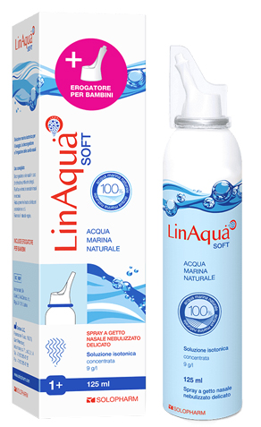 SOLUZIONE SPRAY ISOTONICA NASALE LINAQUA SOFT 125 ML CON DOPPIO EROGATORE - Pharmaleader
