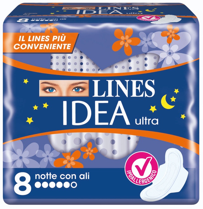 LINES IDEA ULTRA NOTTE ALI 8 PEZZI - Pharmaleader