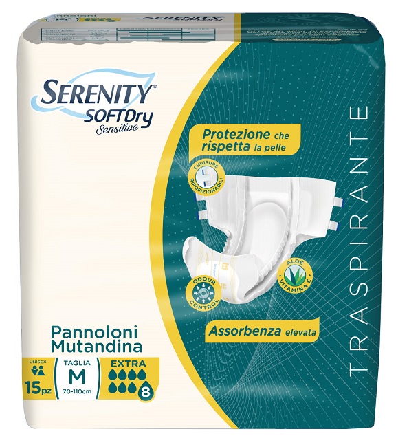 PANNOLONE MUTANDINA SERENITY SD SENSITIVE EXTRA M 15 PEZZI - Pharmaleader