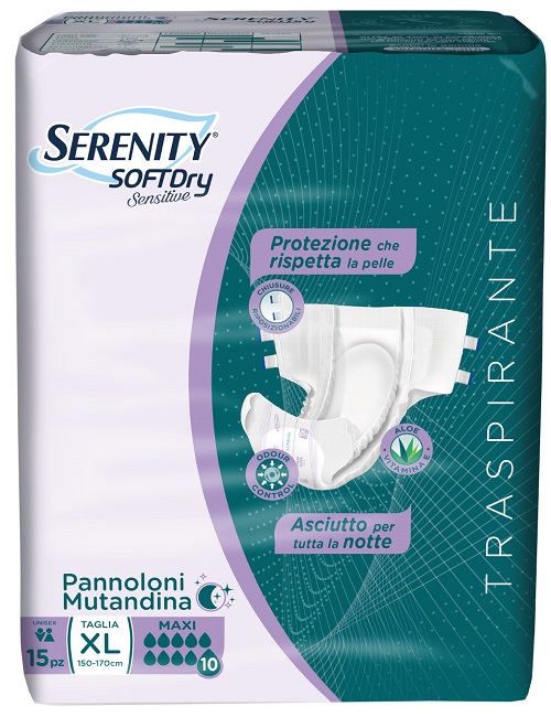 PANNOLONE MUTANDINA SERENITY SD SENSITIVE MAXI XL 15 PEZZI - Pharmaleader