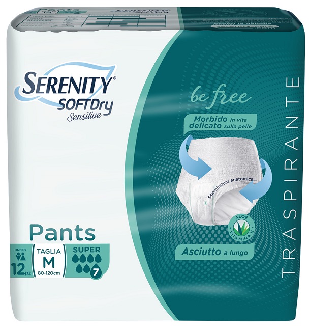 SERENITY PANTS SD SENSITIVE SUPER M 12 PEZZI - Pharmaleader