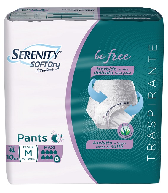 SERENITY PANTS SD SENSITIVE BE FREE MAXI M 10 PEZZI - Pharmaleader