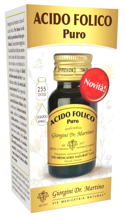 ACIDO FOLICO PURO LIQUIDO ANALCOLICO 30 ML - Pharmaleader