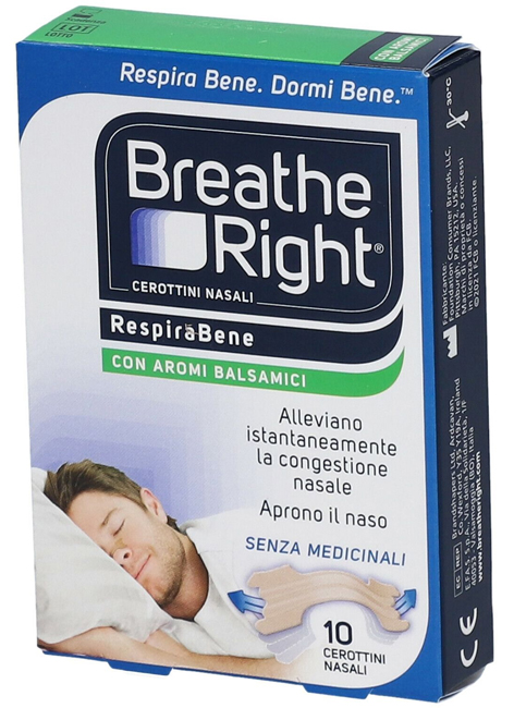 CEROTTI NASALI BREATHE RIGHT BALSAMICI 10 PEZZI - Pharmaleader