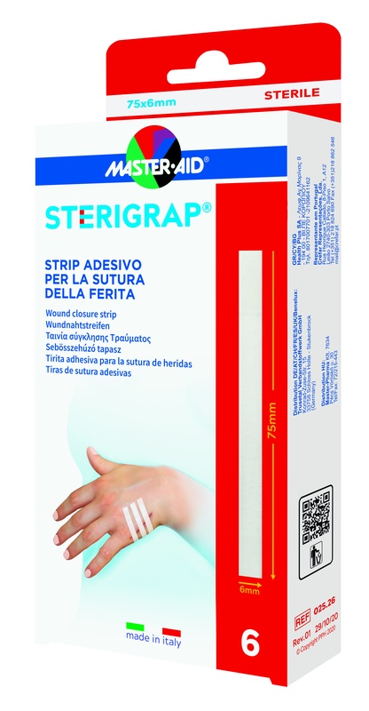 MASTER-AID STERIGRAP STRIP ADESIVO SUTURA FERITE 75X6 MM 6 PEZZI - Pharmaleader