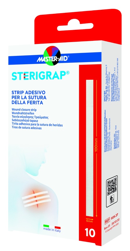 MASTER-AID STERIGRAP STRIP ADESIVO SUTURA FERITE 100X6 MM 10 PEZZI - Pharmaleader